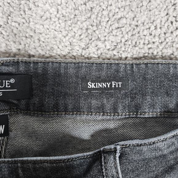 Judy Blue Jeans Womens 24 Faded Black Daisy Distressed Skinny Fit Stretch Boho - Picture 4 of 13